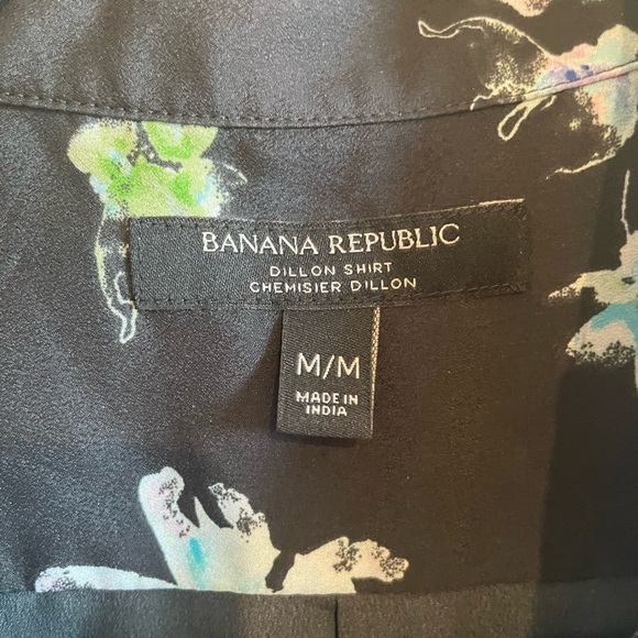 Banana Republic Black Floral Dillon Shirt - Picture 4 of 6